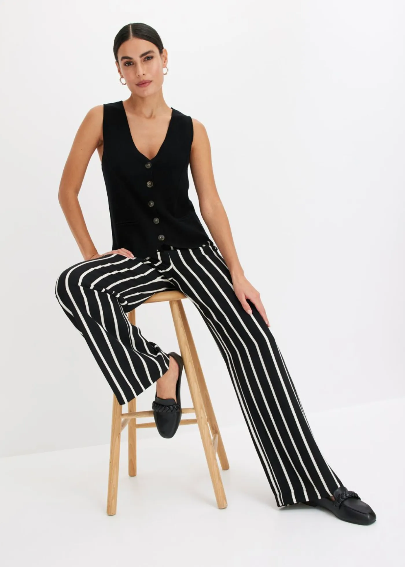 bonprix bonprix Chaquetas Y Abrigos|Ropa De Punto>Chaleco de punto Negro