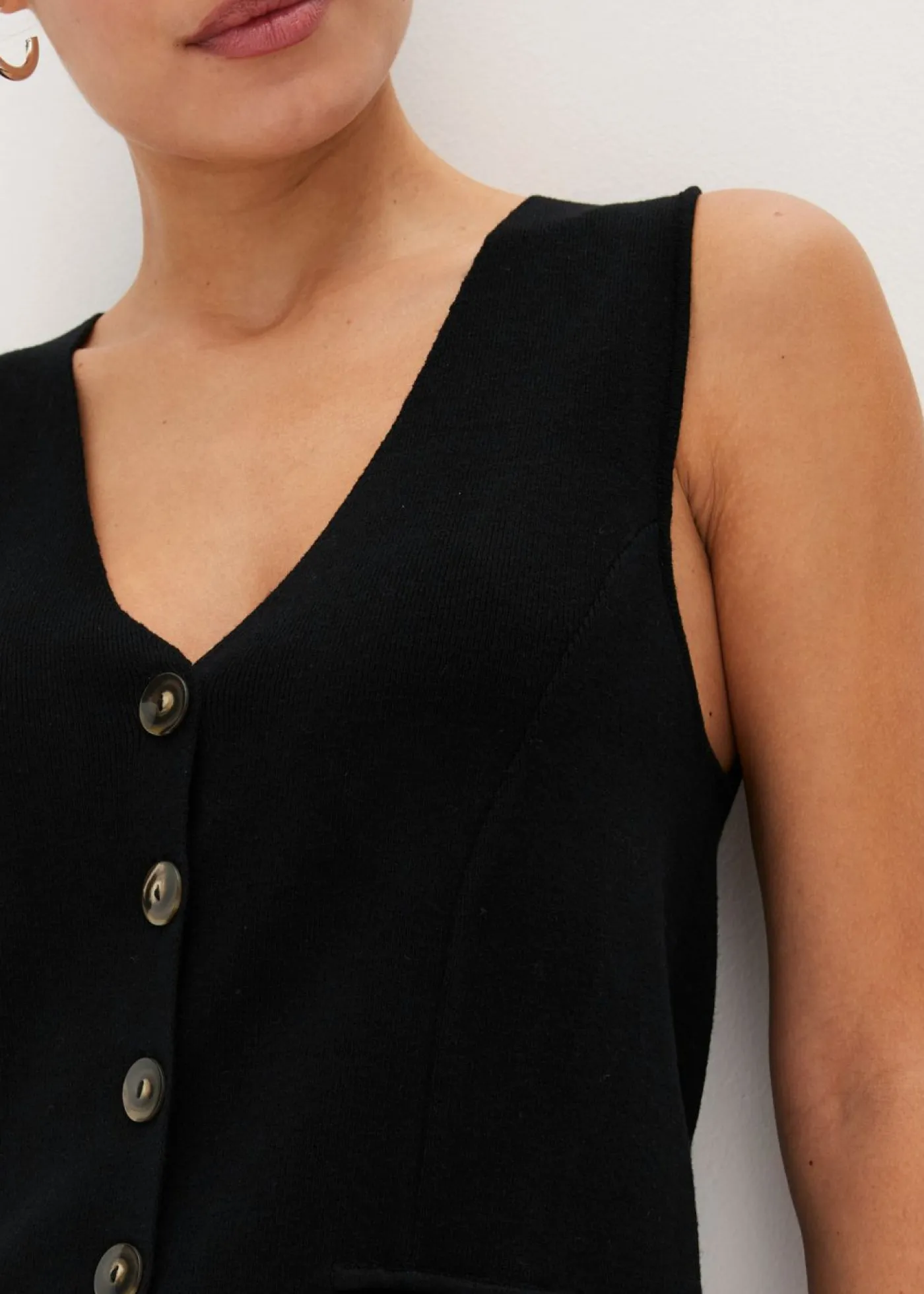 bonprix bonprix Chaquetas Y Abrigos|Ropa De Punto>Chaleco de punto Negro