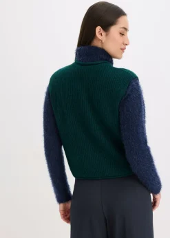 Mujer bonprix bonprix Chaleco de punto con botones decorativos