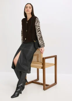 Mujer bonprix bonprix Chaleco de punto con botones decorativos