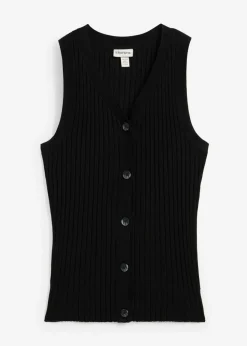Mujer bonprix bonprix Chaleco de punto de canalé