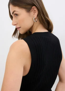 Mujer bonprix bonprix Chaleco de punto de canalé