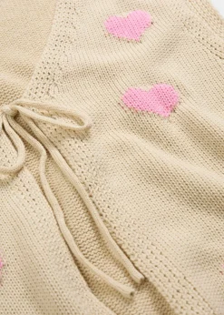 bonprix bonprix Chaquetas Y Abrigos|Ropa De Punto>Chaleco de punto de mezcla de algodón arena claro-rosa