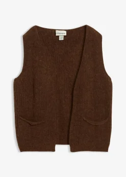 Mujer bonprix bonprix Chaleco de punto grueso con lana de alpaca