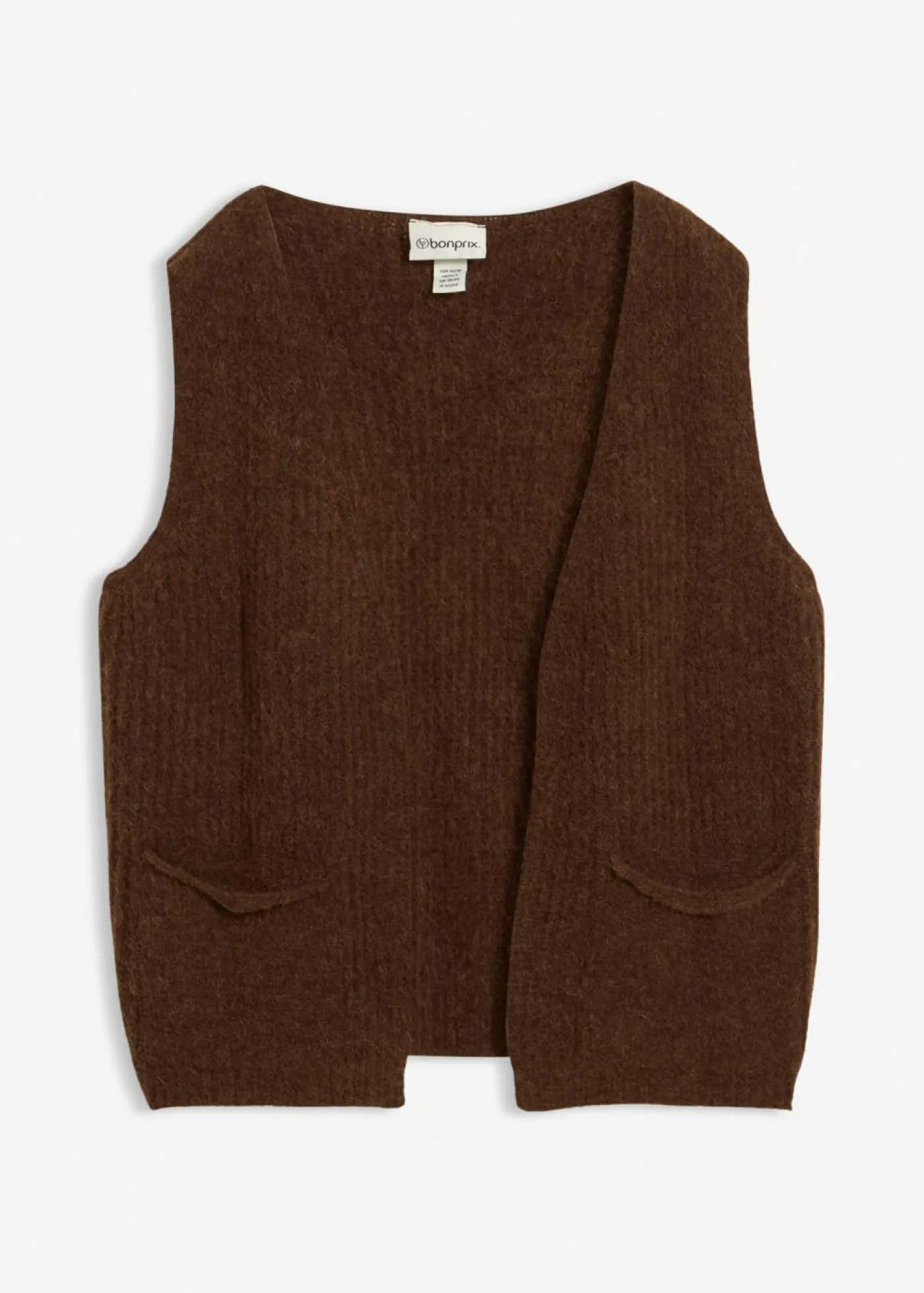 Mujer bonprix bonprix Chaleco de punto grueso con lana de alpaca