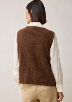 Mujer bonprix bonprix Chaleco de punto grueso con lana de alpaca