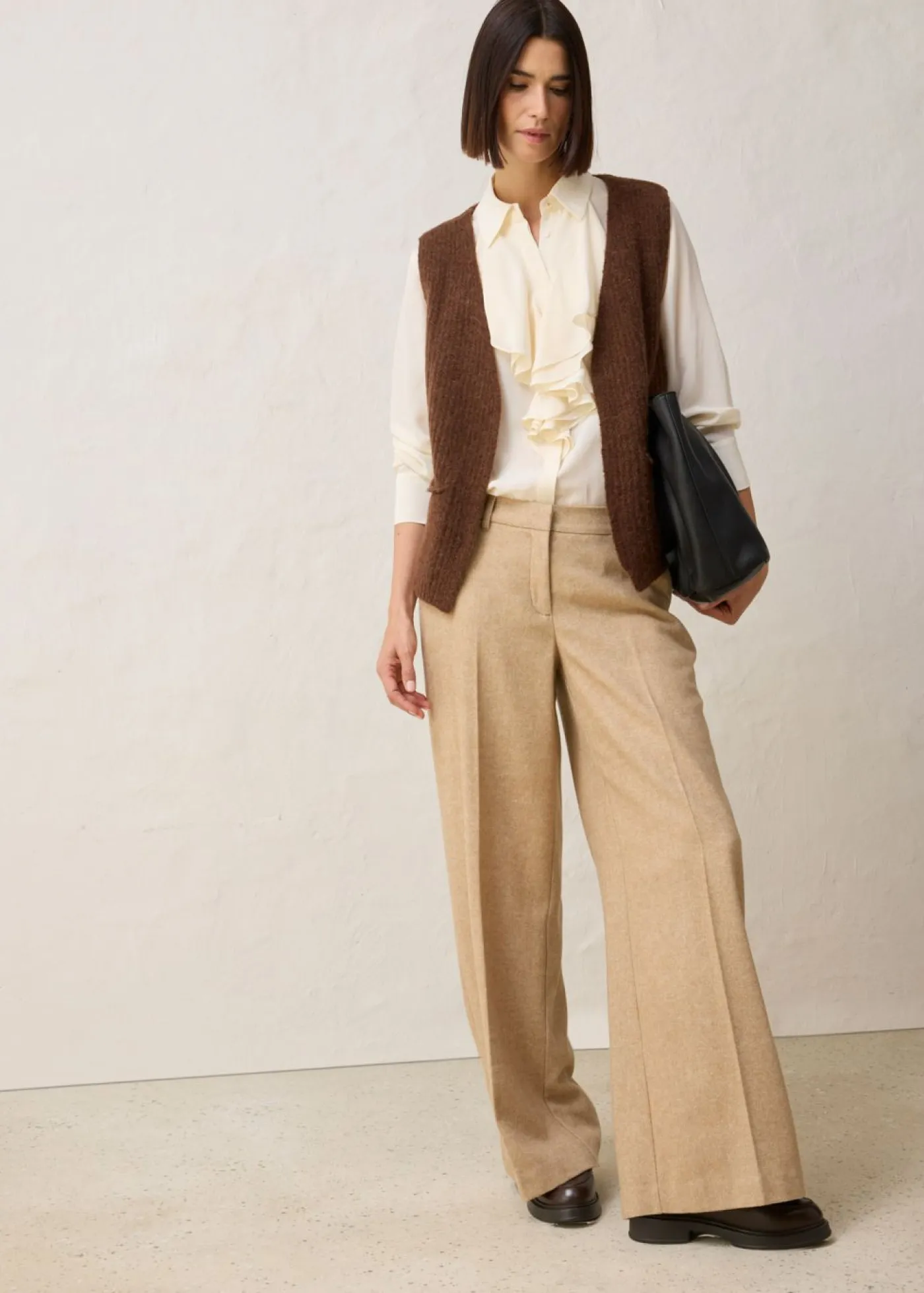 Mujer bonprix bonprix Chaleco de punto grueso con lana de alpaca