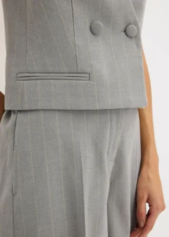 Mujer bonprix bonprix Chaleco de traje de raya diplomática