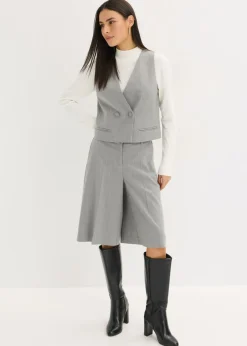 Mujer bonprix bonprix Chaleco de traje de raya diplomática