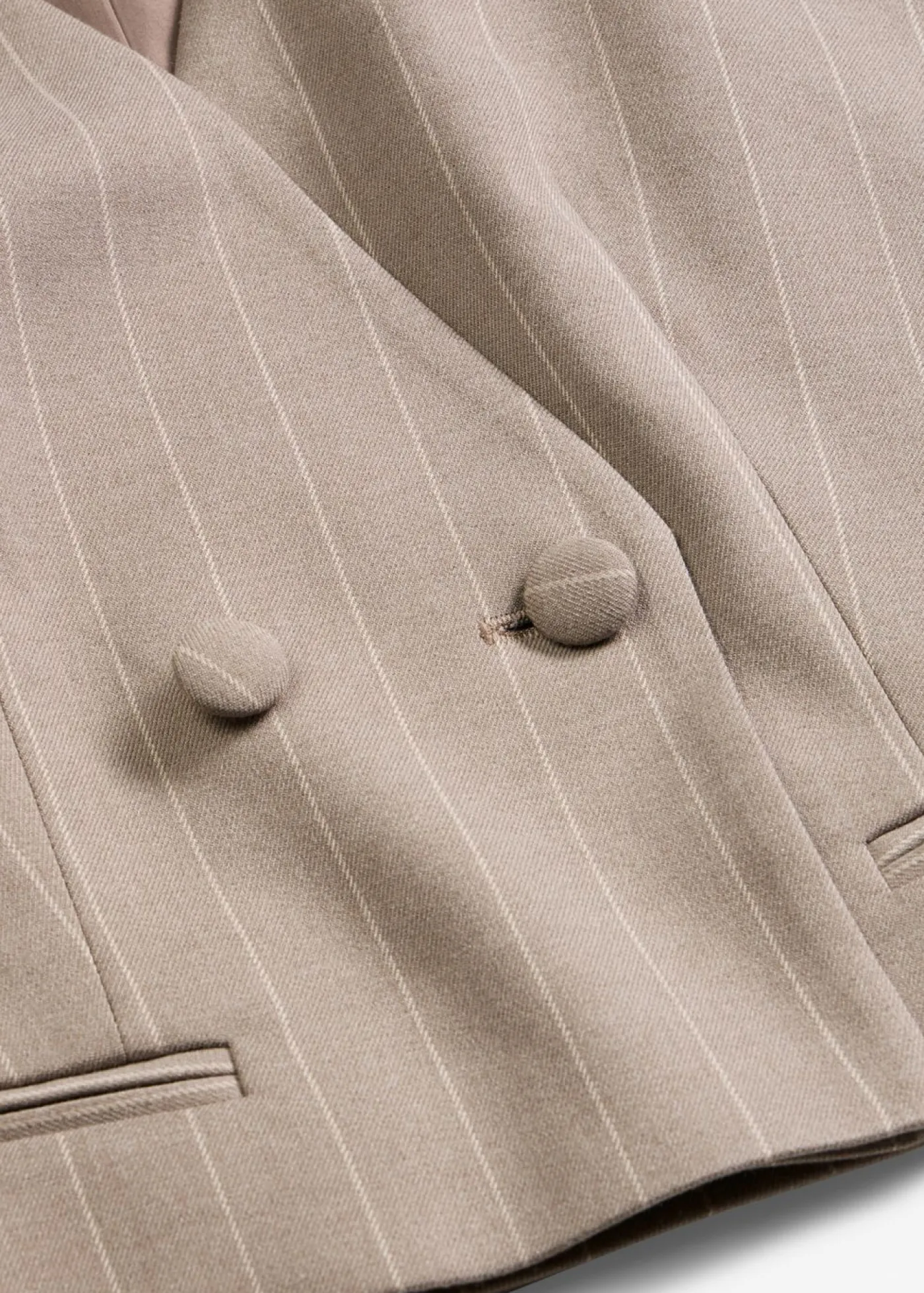 bonprix bonprix Chaquetas Y Abrigos>Chaleco de traje de raya diplomática Marrón grisáceo/blanco perla de rayas