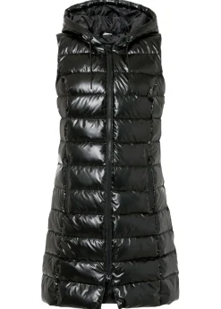 bonprix bonprix Chaquetas Y Abrigos>Chaleco guateado con diseño brillante Negro