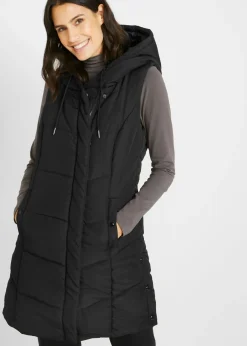 bonprix bonprix Chaquetas Y Abrigos>Chaleco guateado de poliéster reciclado Negro