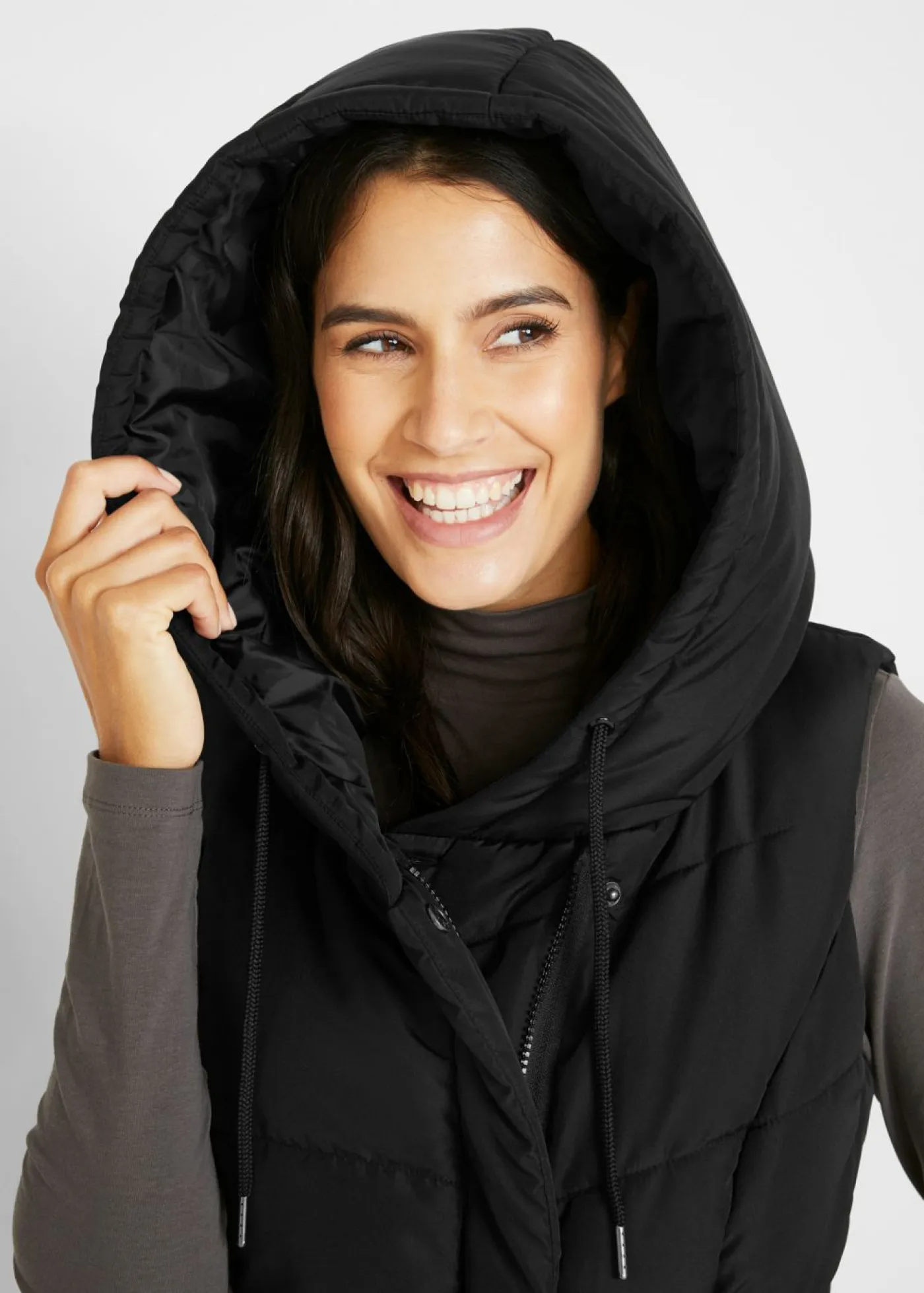 bonprix bonprix Chaquetas Y Abrigos>Chaleco guateado de poliéster reciclado Negro