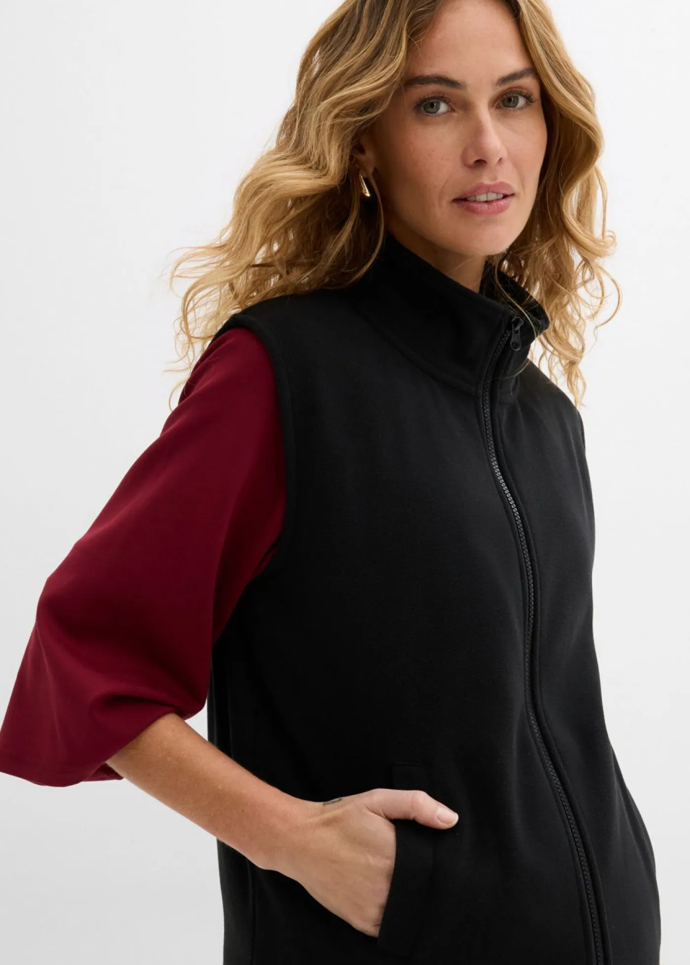 Mujer bonprix bonprix Chaleco premamá polar 3 en 1 con inserto de porteo