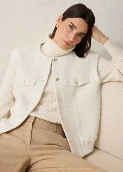 Mujer bonprix bonprix Chaleco tipo americana con contenido de lana