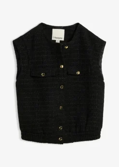 bonprix bonprix Chaquetas Y Abrigos>Chaleco tipo americana con contenido de lana Negro