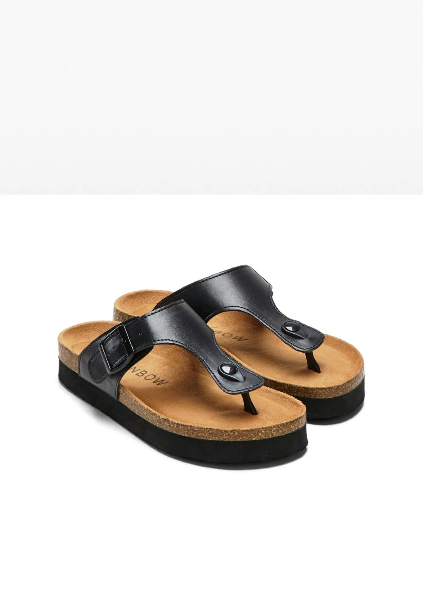 bonprix bonprix Tendencias·Zapatos Veganos|Zapatos Primavera-Verano>Chancletas pata de gallo Negro