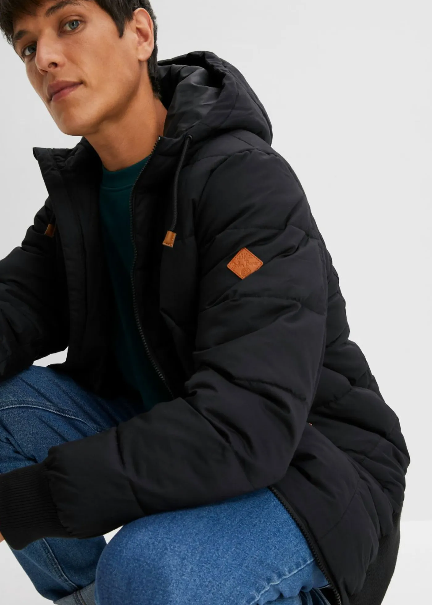 Hombre bonprix bonprix Chaqueta acolchada con corte de cazadora