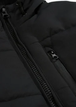 bonprix bonprix Ropa 9 A 16 Años·Chaquetas Y Ropa Outdoor>Chaqueta acolchada de invierno tipo cazadora con capucha Negro