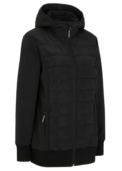 Mujer bonprix bonprix Chaqueta acolchada híbrida con mezcla de materiales, repelente al agua