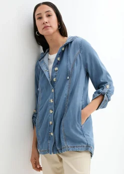 Mujer bonprix bonprix Chaqueta camisera con lino refrescante