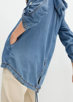 Mujer bonprix bonprix Chaqueta camisera con lino refrescante