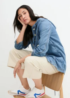 Mujer bonprix bonprix Chaqueta camisera con lino refrescante