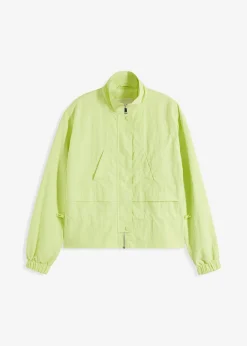 bonprix bonprix Chaquetas Y Abrigos>Chaqueta corta con cordón ajustable en la cintura Verde menta