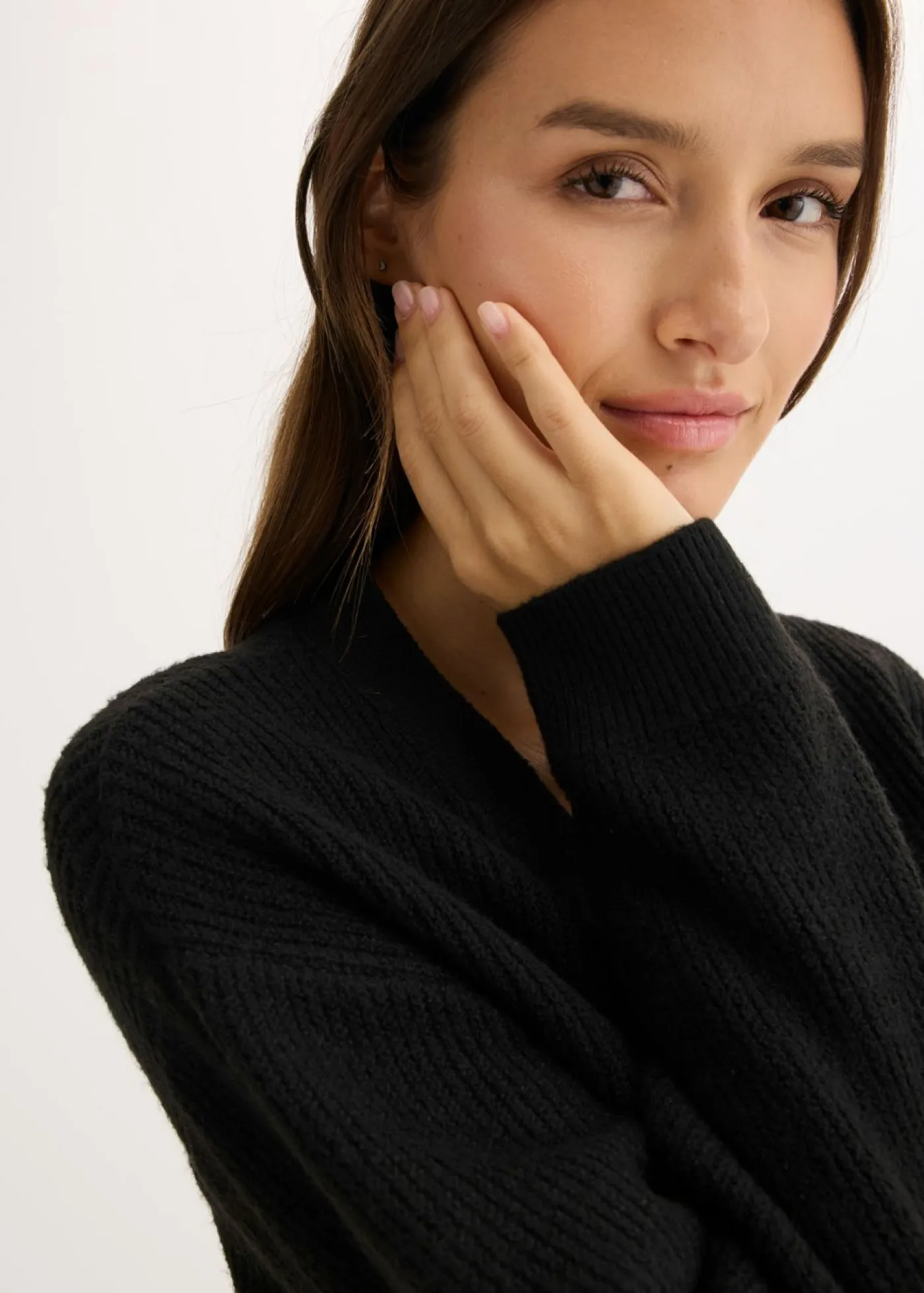 bonprix bonprix Jerséis|Ropa De Punto>Chaqueta corta de punto Negro