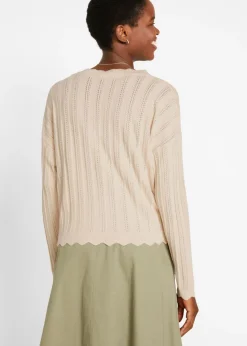 Mujer bonprix bonprix Chaqueta corta de punto ajour