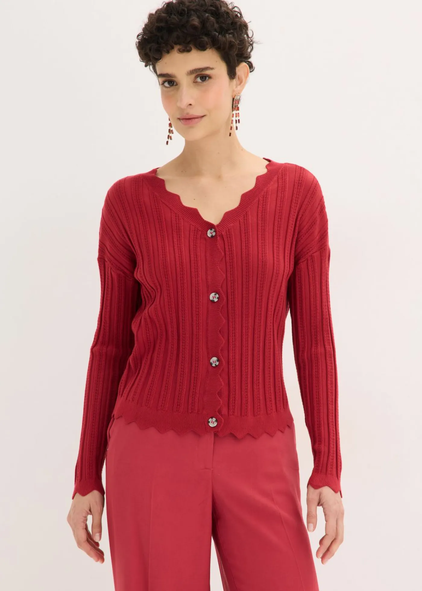 Mujer bonprix bonprix Chaqueta corta de punto ajour