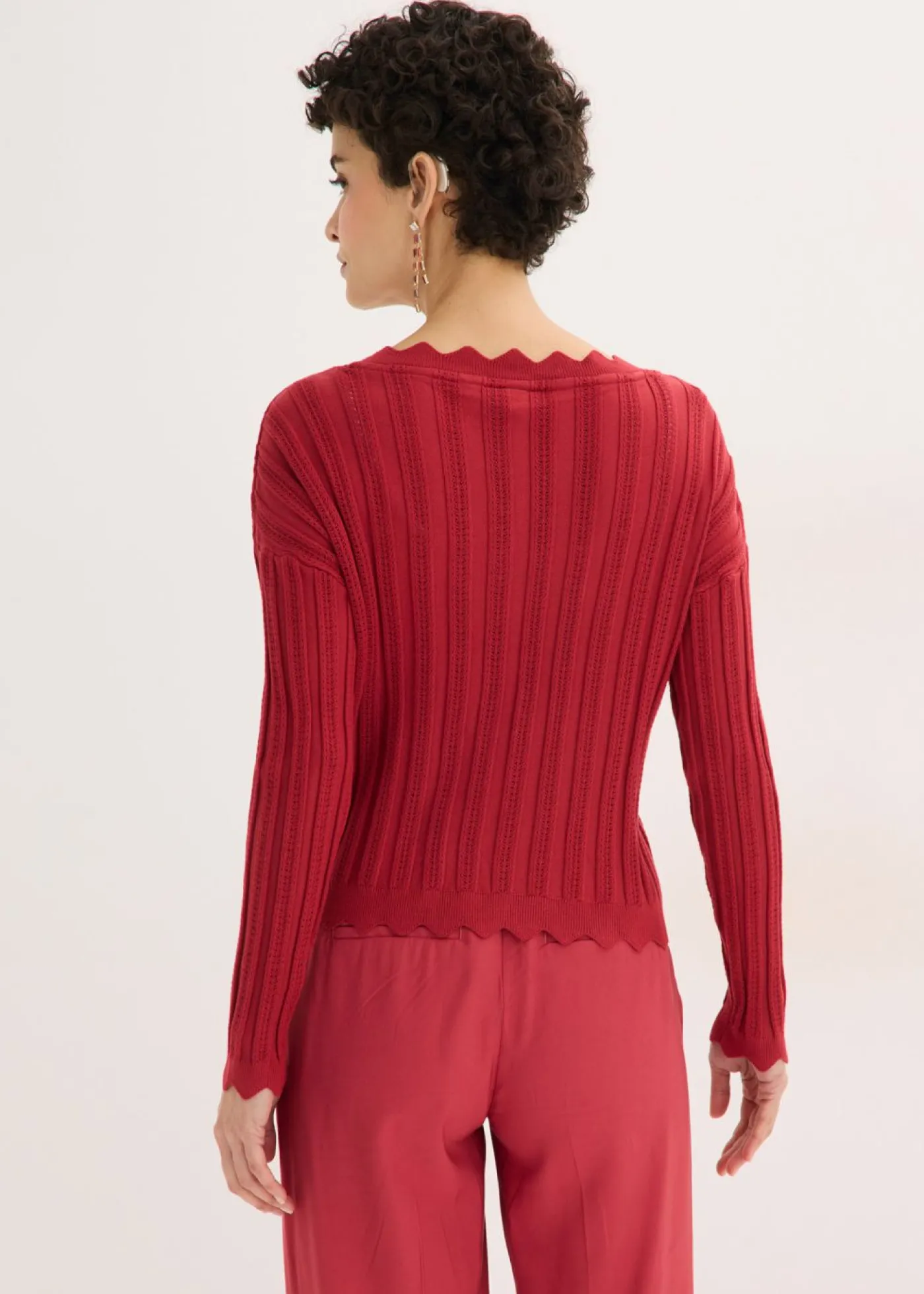 Mujer bonprix bonprix Chaqueta corta de punto ajour