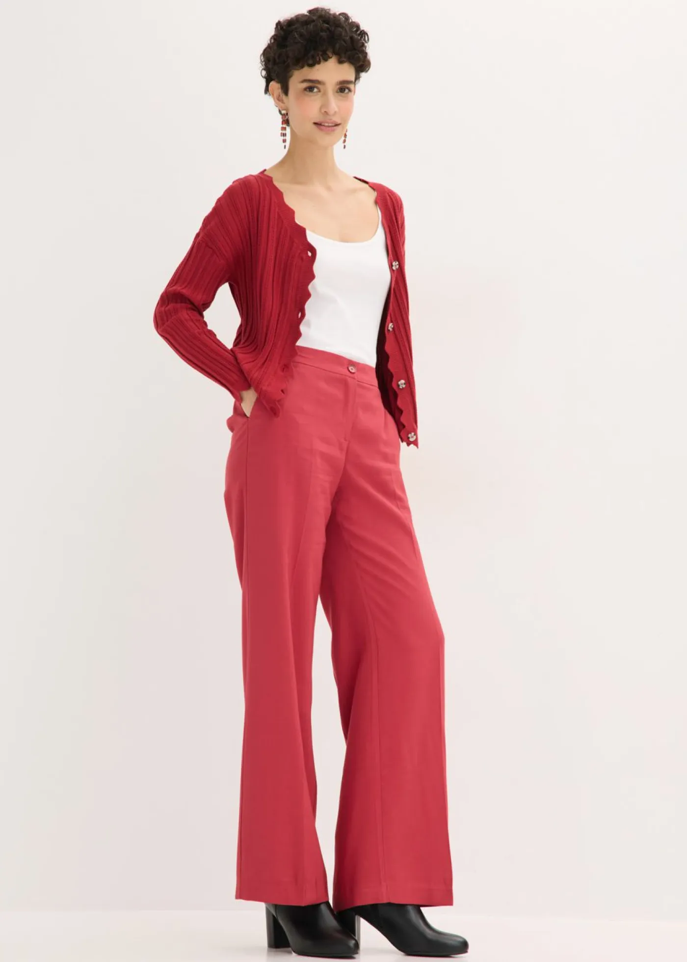 Mujer bonprix bonprix Chaqueta corta de punto ajour