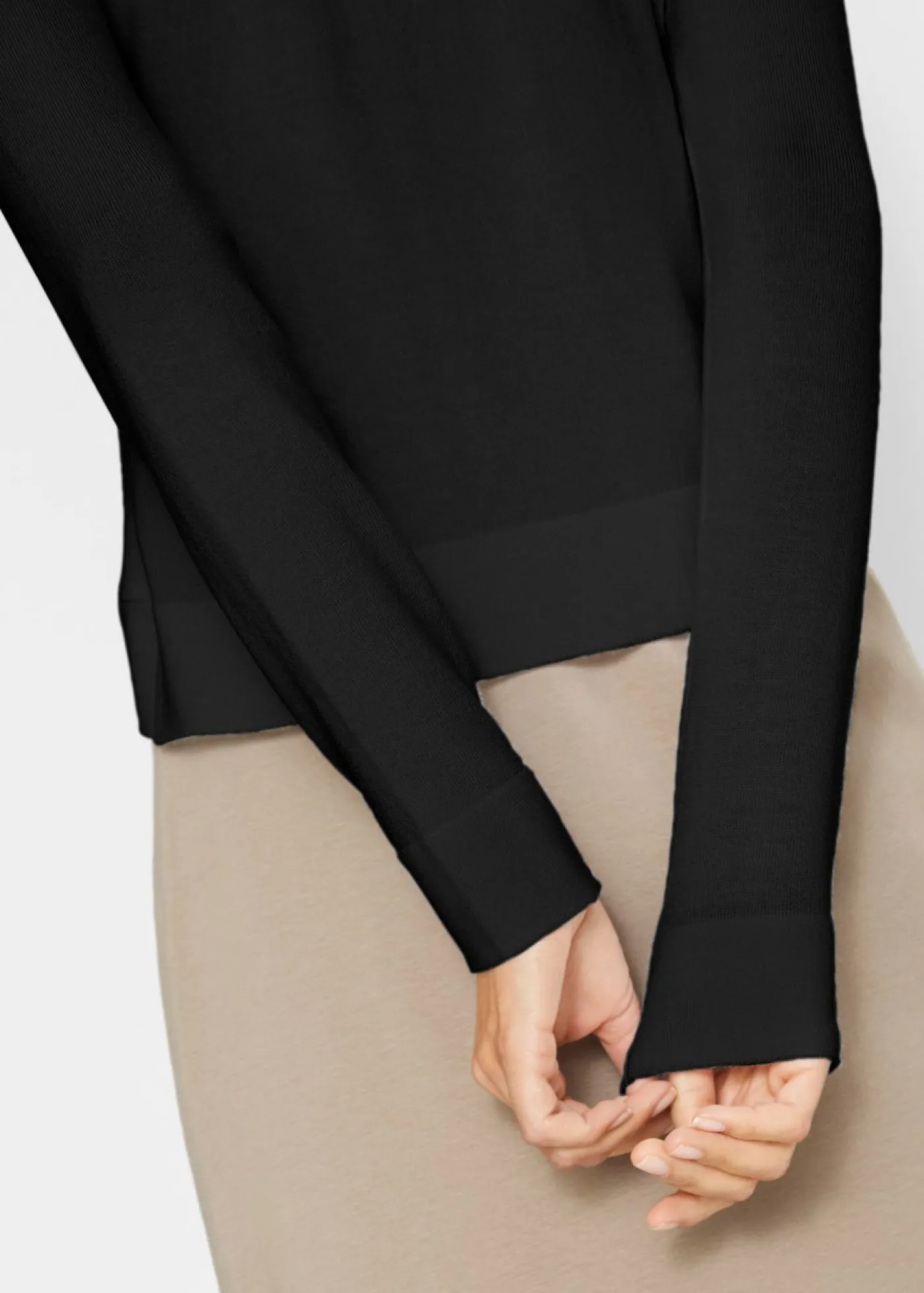 bonprix bonprix Jerséis|Ropa De Punto>Chaqueta corta de punto con viscosa Negro