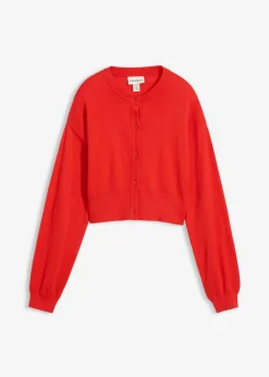 Mujer bonprix bonprix Chaqueta corta de punto con contenido de seda