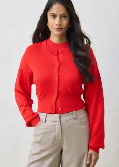 Mujer bonprix bonprix Chaqueta corta de punto con contenido de seda