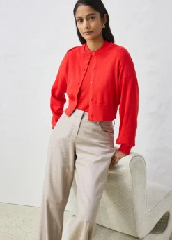 Mujer bonprix bonprix Chaqueta corta de punto con contenido de seda