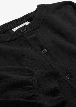 bonprix bonprix Premium|Jerséis>Chaqueta corta de punto con contenido de seda Negro