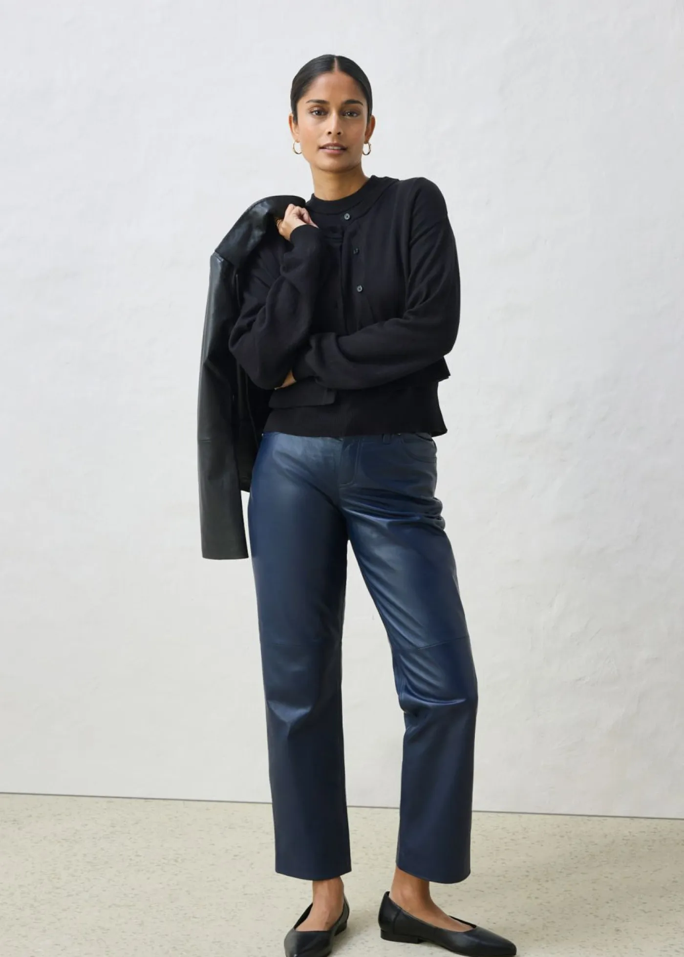 bonprix bonprix Premium|Jerséis>Chaqueta corta de punto con contenido de seda Negro