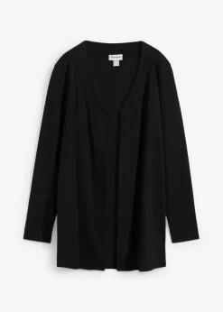 bonprix bonprix Básicos|Camisetas>Chaqueta de algodón orgánico puro Negro