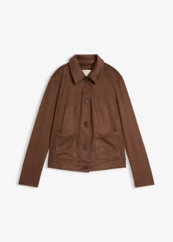 bonprix bonprix Chaquetas Y Abrigos>Chaqueta de ante sintético marrón