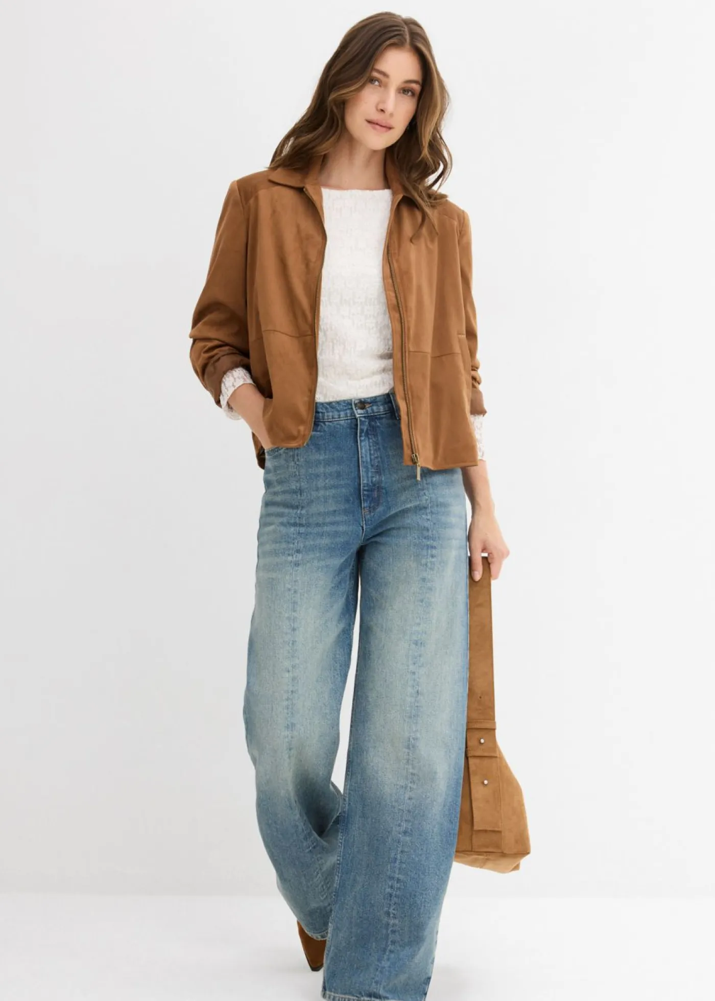 Mujer bonprix bonprix Chaqueta de ante sintético