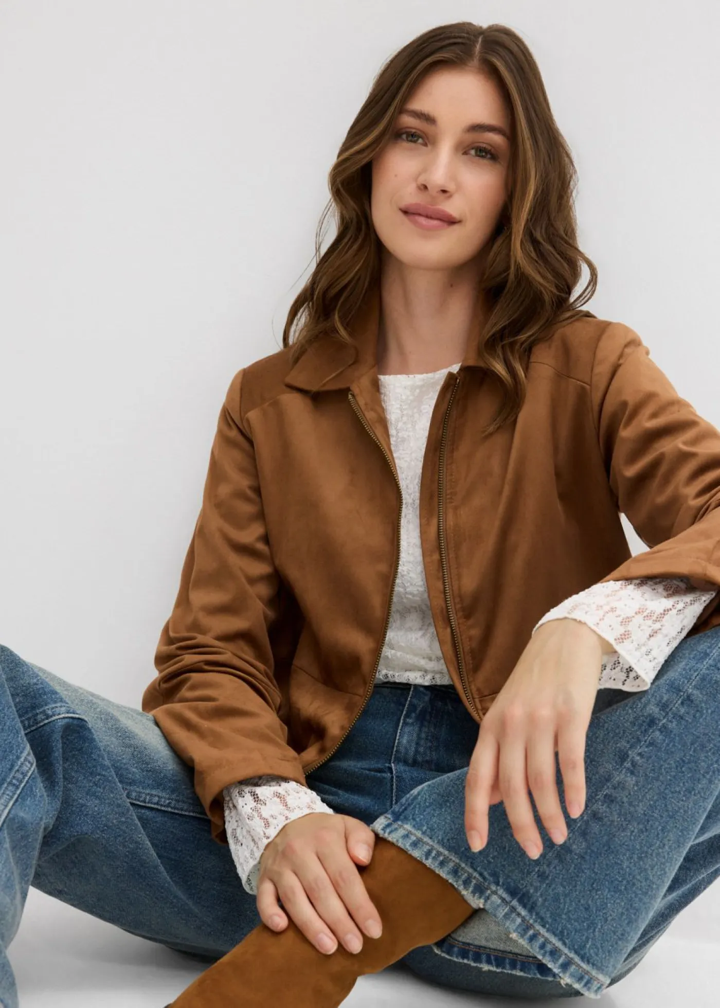 Mujer bonprix bonprix Chaqueta de ante sintético