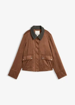 bonprix bonprix Chaquetas Y Abrigos|Novedades>Chaqueta de ante sintético Marrón castaño