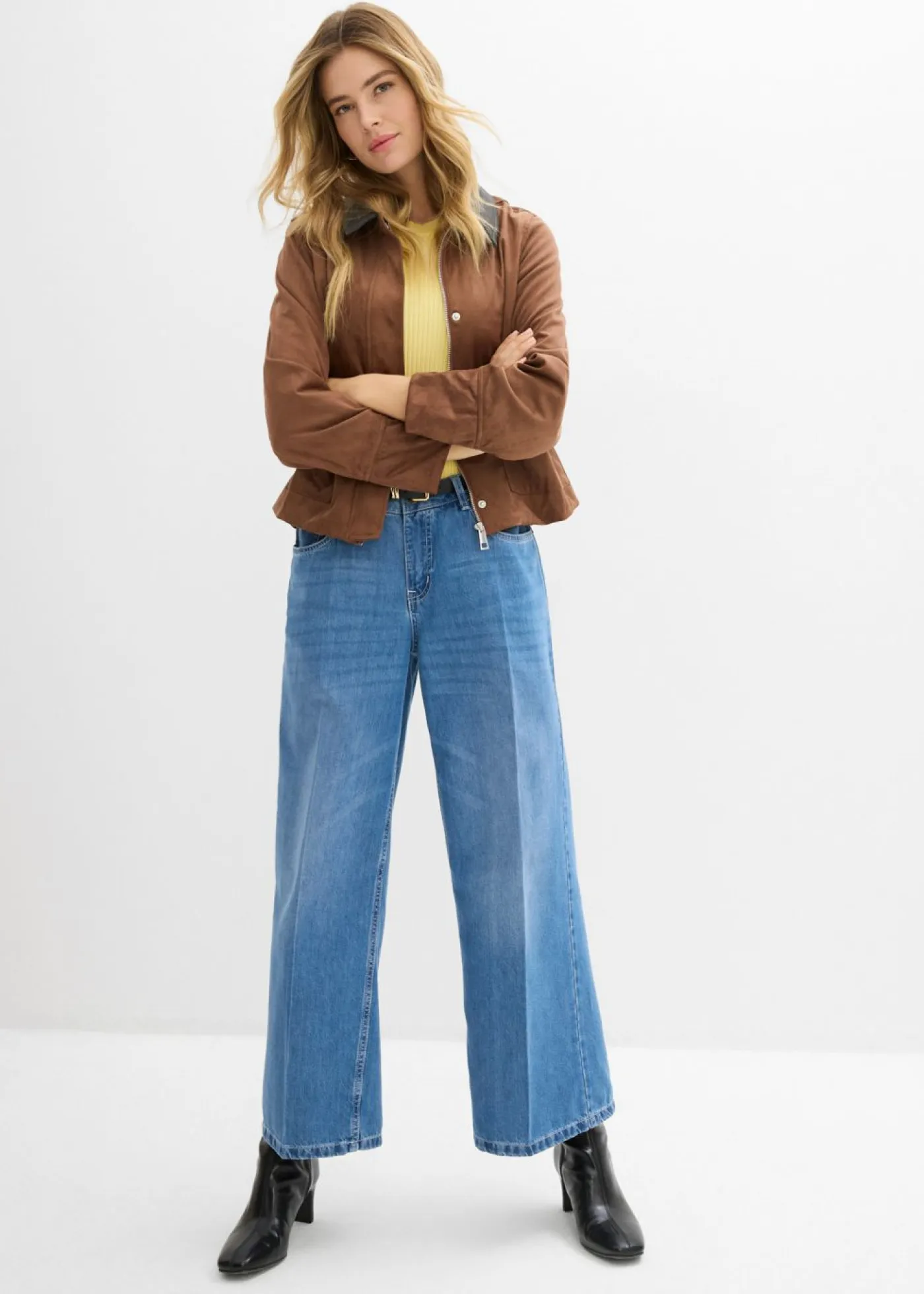 bonprix bonprix Chaquetas Y Abrigos|Novedades>Chaqueta de ante sintético Marrón castaño