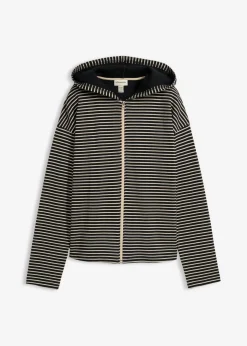 Mujer bonprix bonprix Chaqueta de chándal a rayas de mezcla de algodón