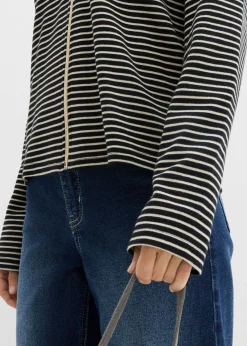 Mujer bonprix bonprix Chaqueta de chándal a rayas de mezcla de algodón