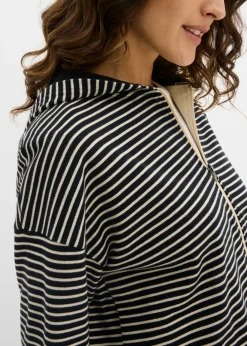 Mujer bonprix bonprix Chaqueta de chándal a rayas de mezcla de algodón