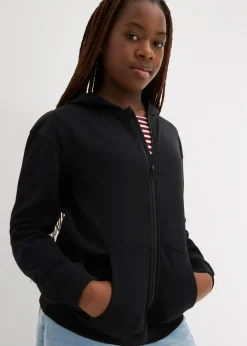 Niños bonprix bonprix Chaqueta de chándal con capucha confeccionada con una suave mezcla de algodón orgánico