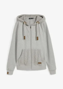 Mujer bonprix bonprix Chaqueta de chándal con capucha de punto y bolsillo